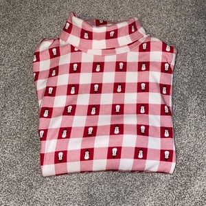 Snowman Red and White Turtleneck - Size Large